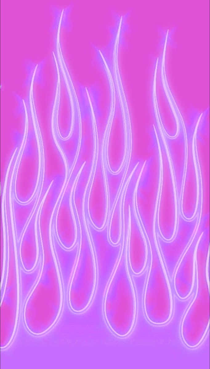 Neon Pink Flames Background