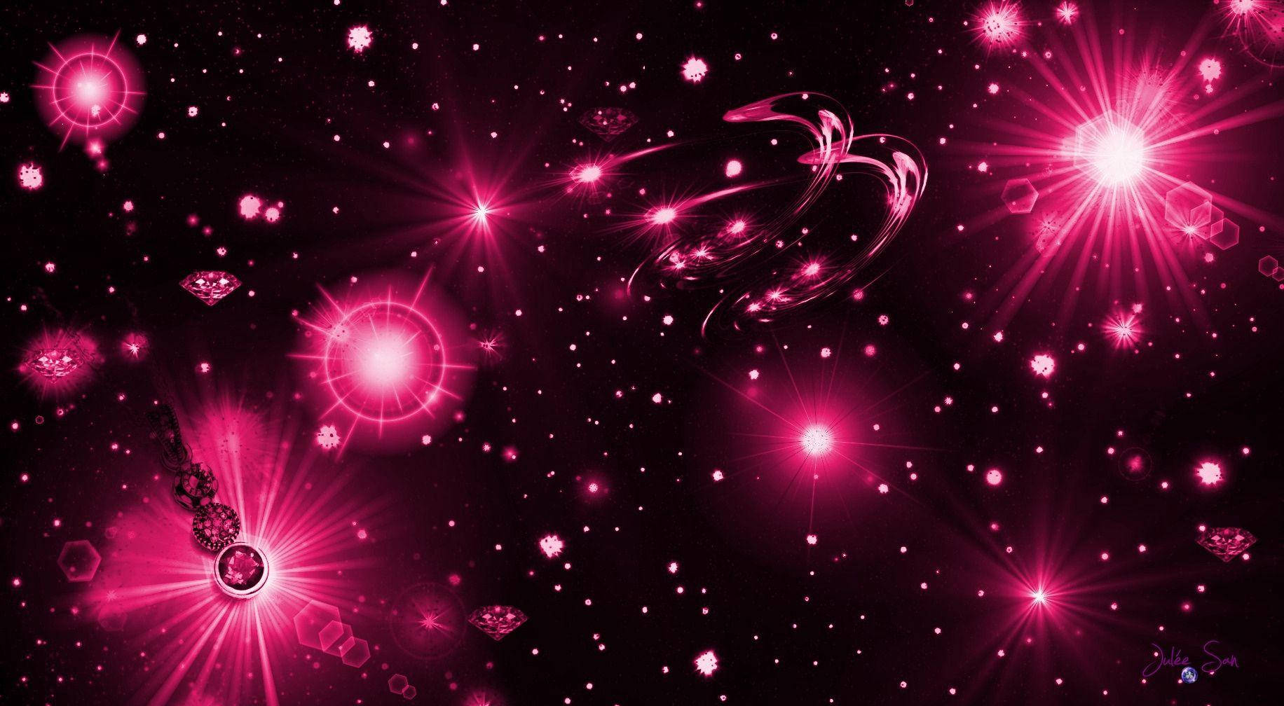 Neon Pink Galaxy For Desktop