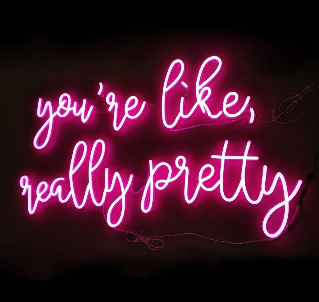 Neon Pink Pretty Tumblr Aesthetic Background