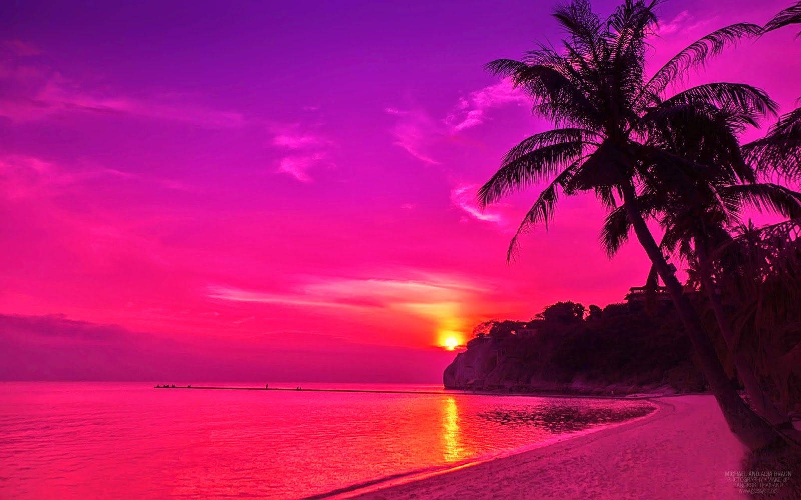 Neon Pink Sunset