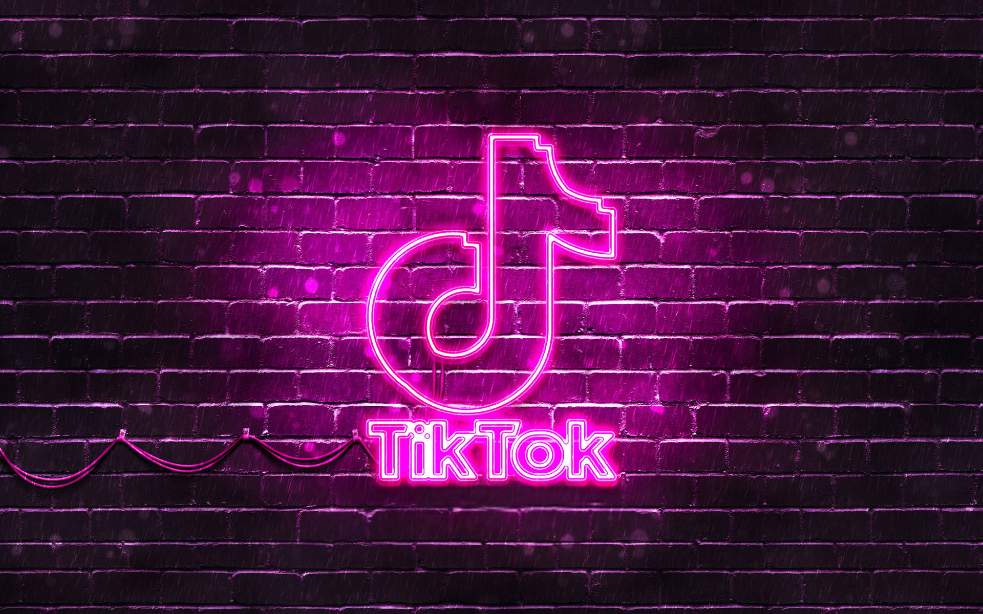 Neon Pink Tiktok Logo Background