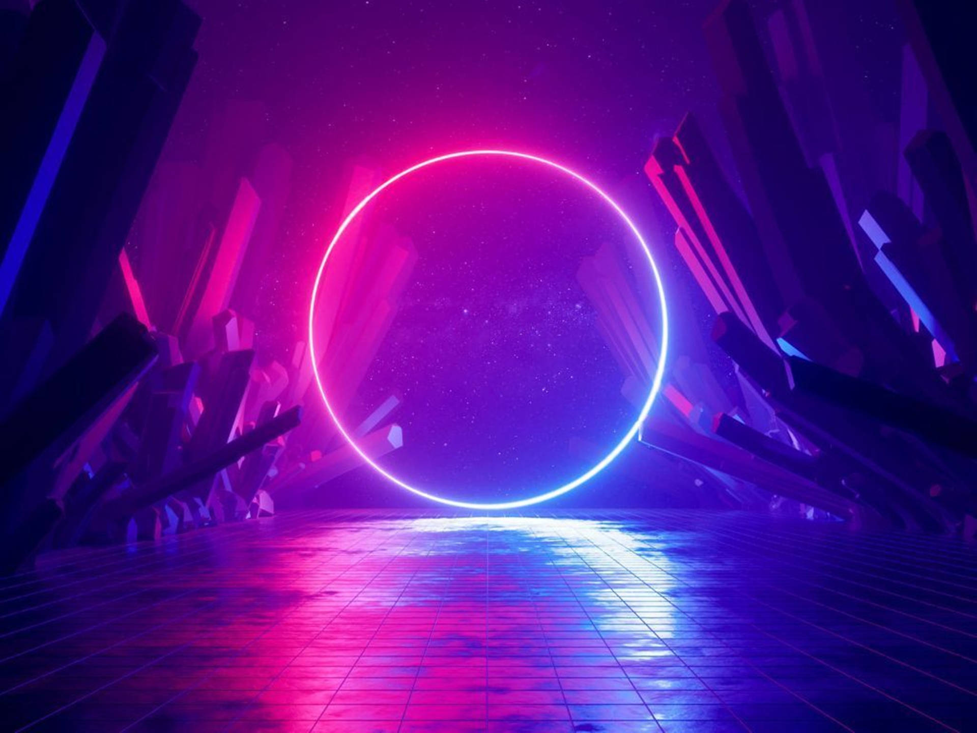 Neon Purple 4k Circle