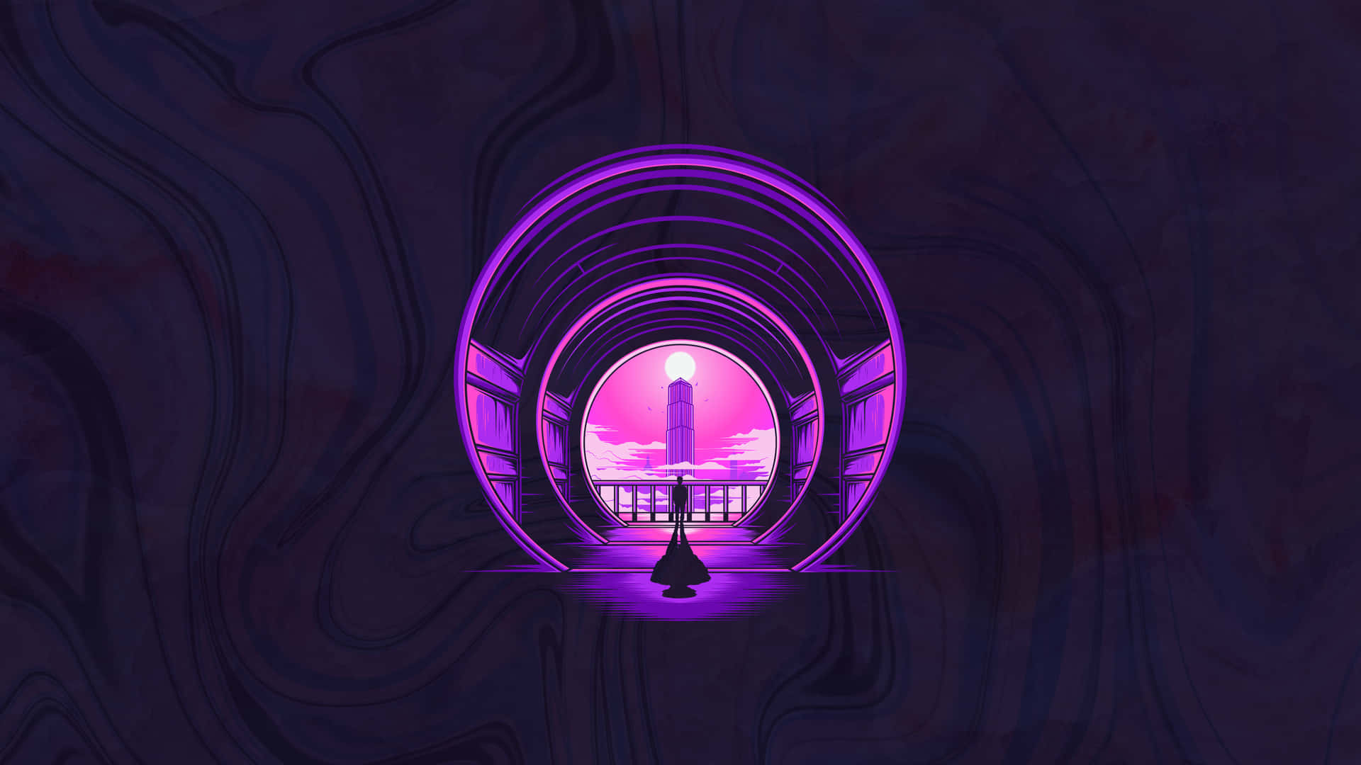 Neon Purple Aesthetic 5k Desktop Background