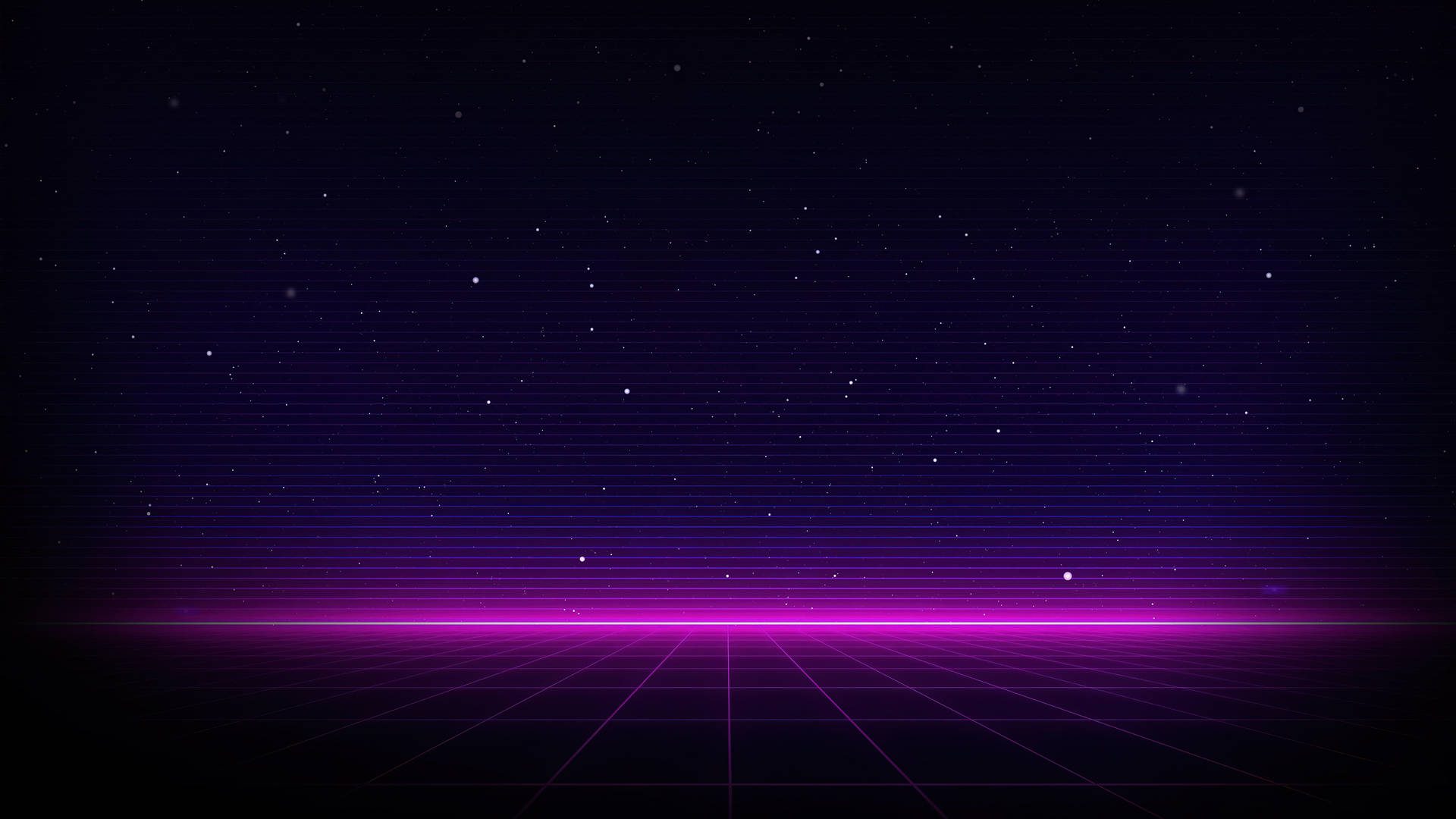 Neon Purple Aesthetic Horizon Background