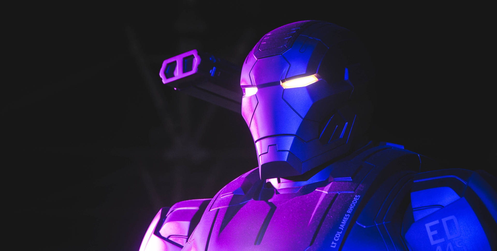 Neon Purple Aesthetic War Machine Background