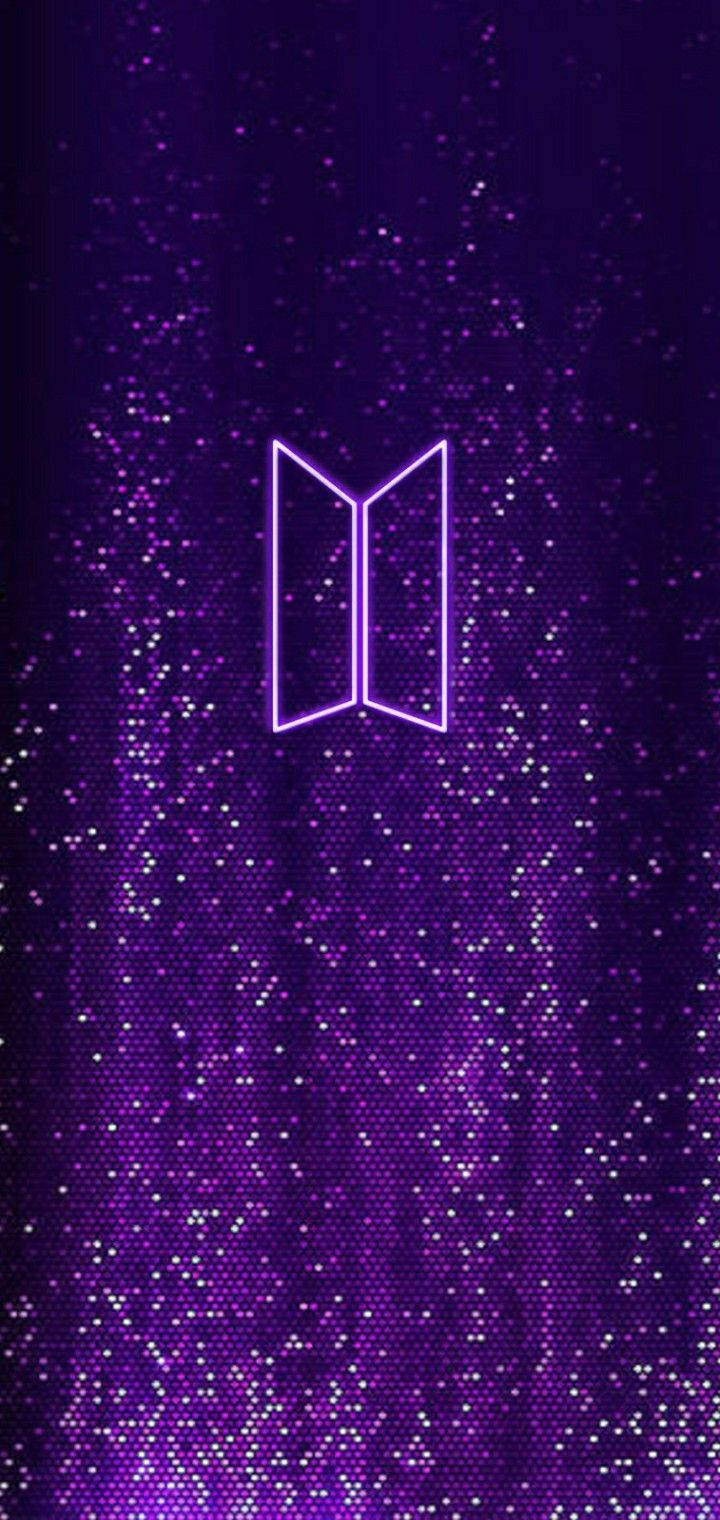 Neon Purple Bts Logo Background