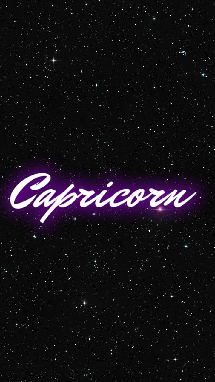 Neon Purple Capricorn Background