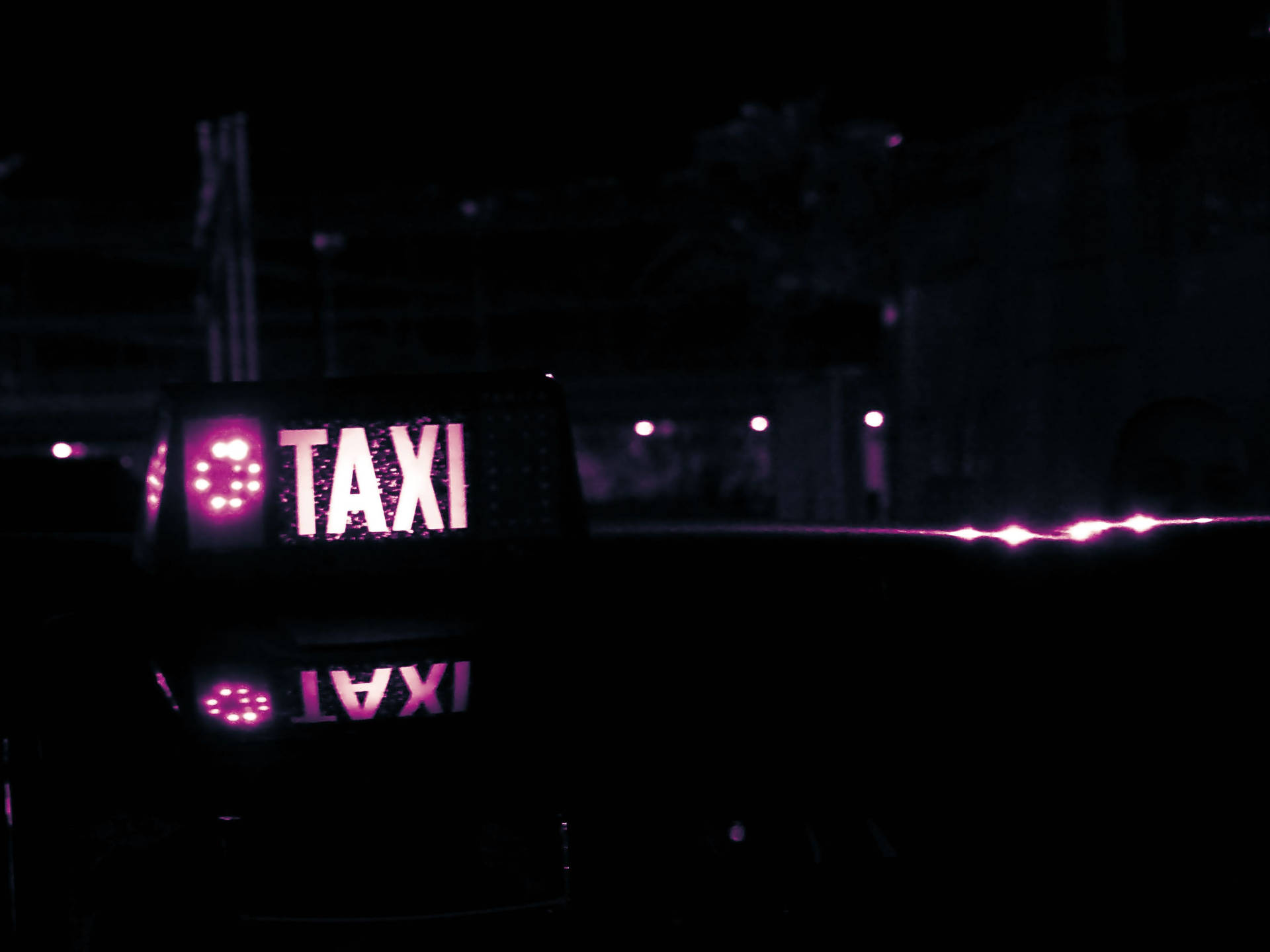 Neon Purple Iphone Taxi Background