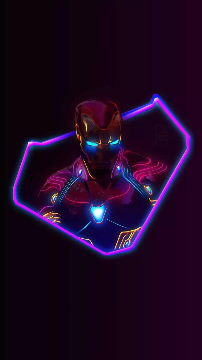 Neon Purple Iron Man Iphone Background