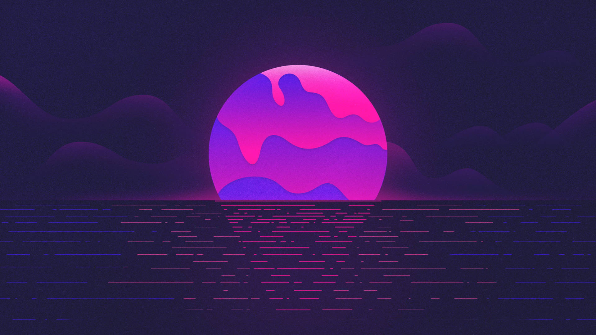 Neon Purple Moon Background