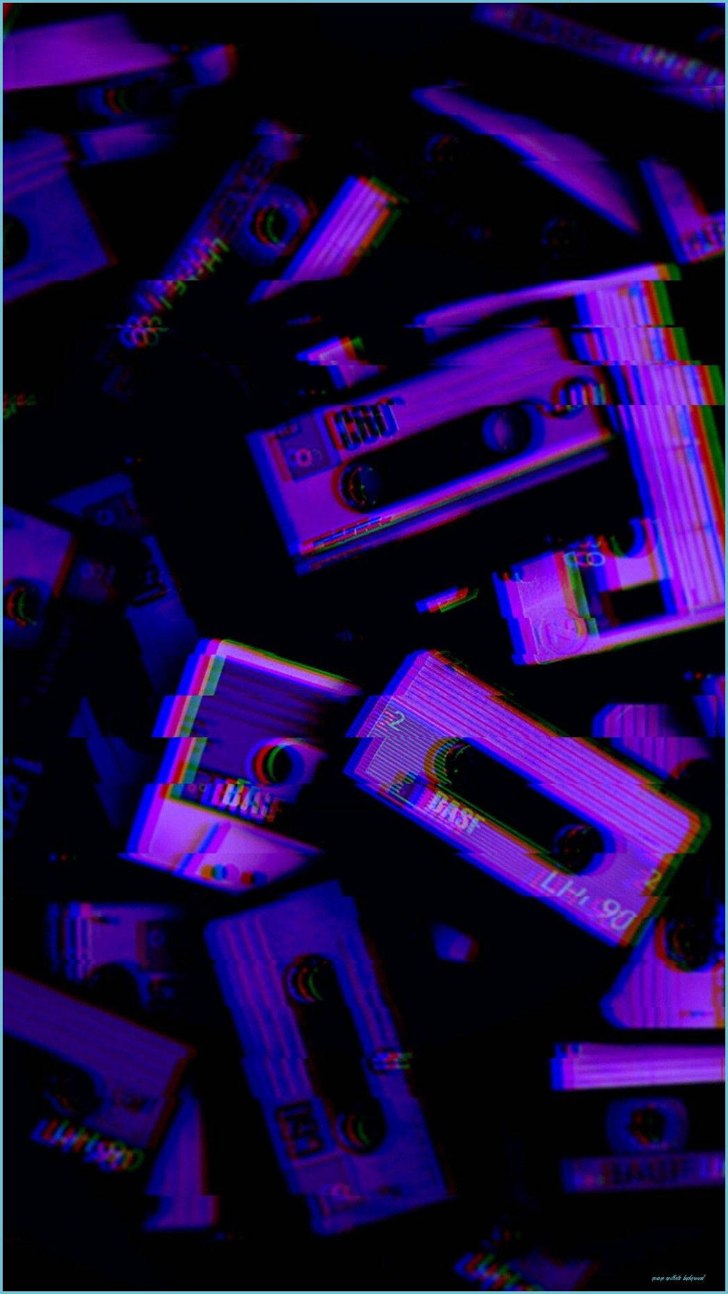 Neon Purple Tapes Alt Aesthetic Background