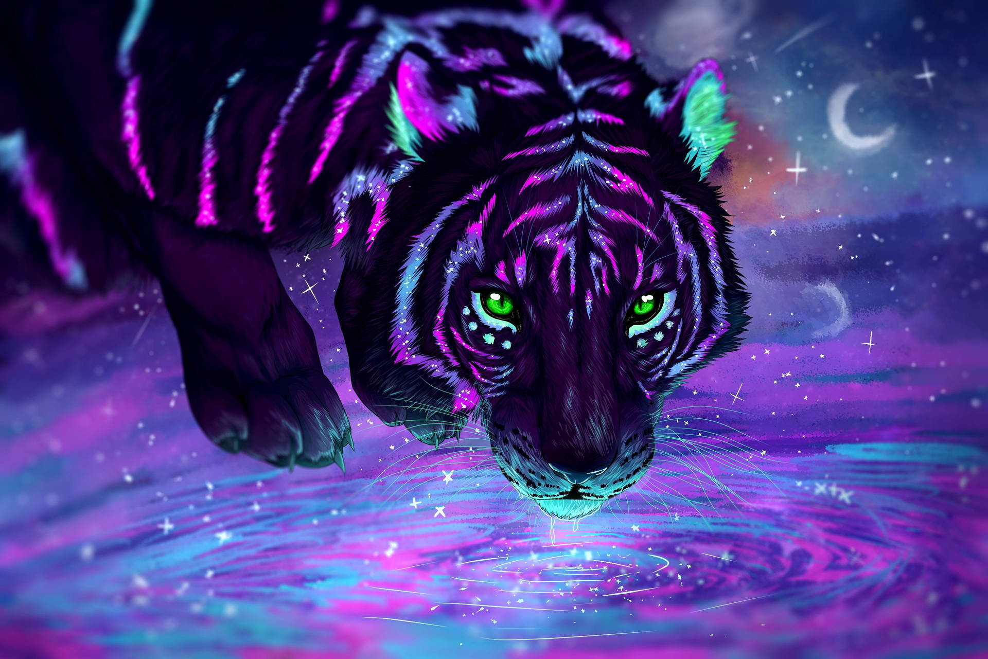 Neon Purple Tiger