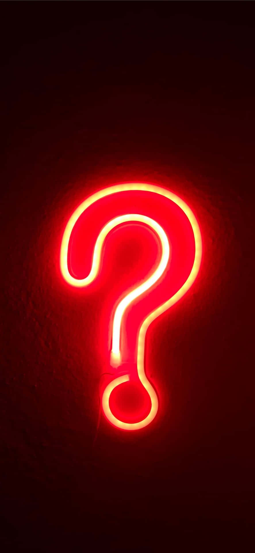 Neon Question Mark Glow Background