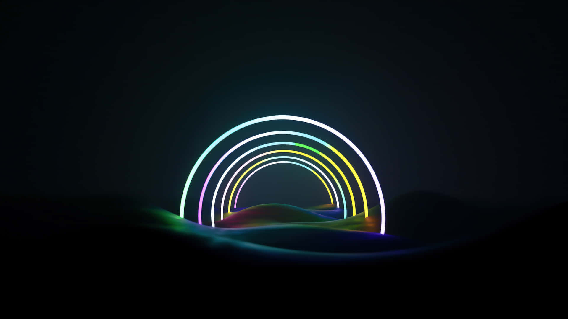 Neon Rainbow Art Background
