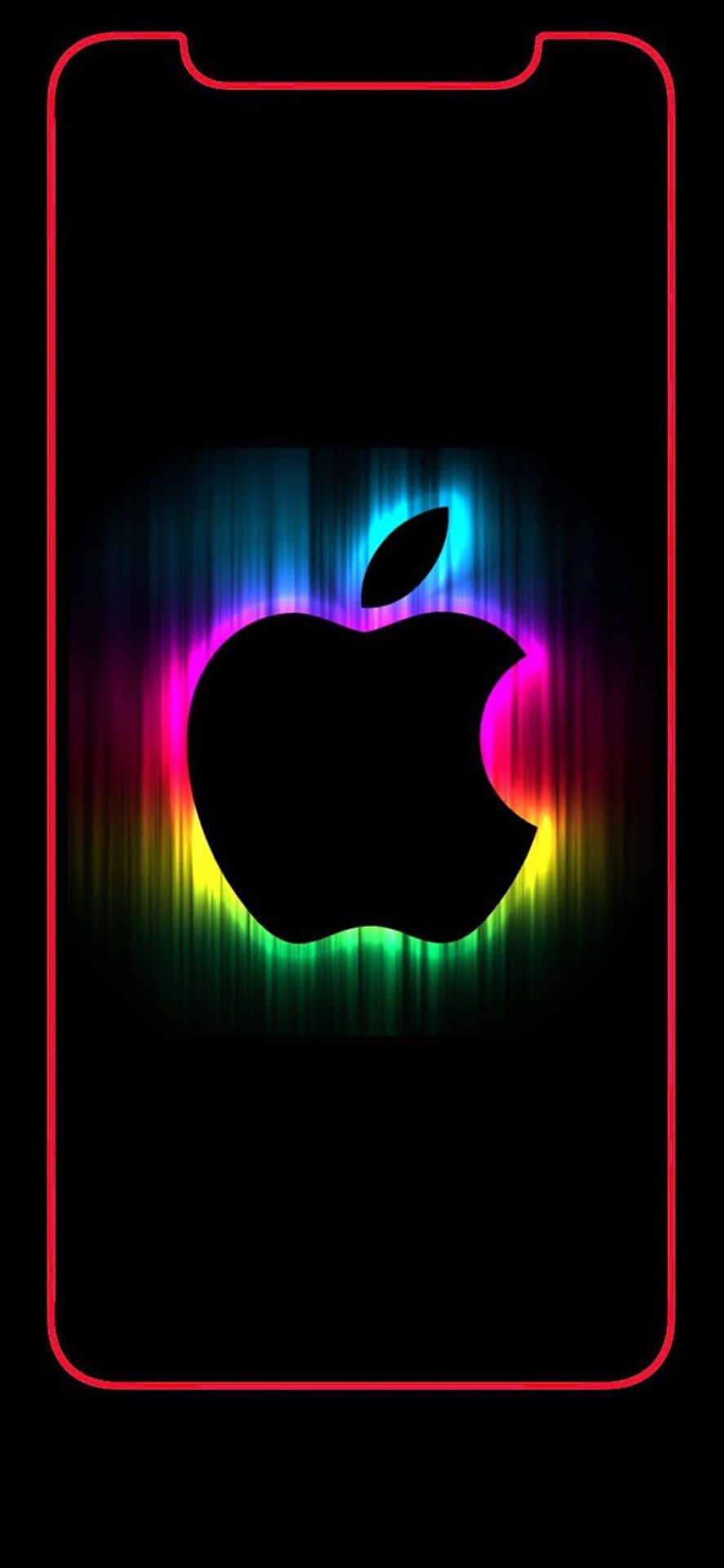 Neon Rainbow Light Amazing Apple Hd Iphone