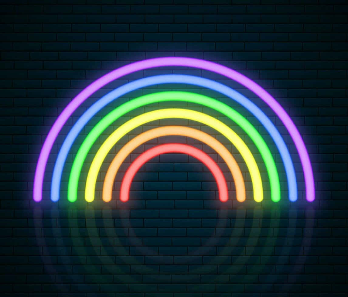 Neon Rainbow Light Art Background