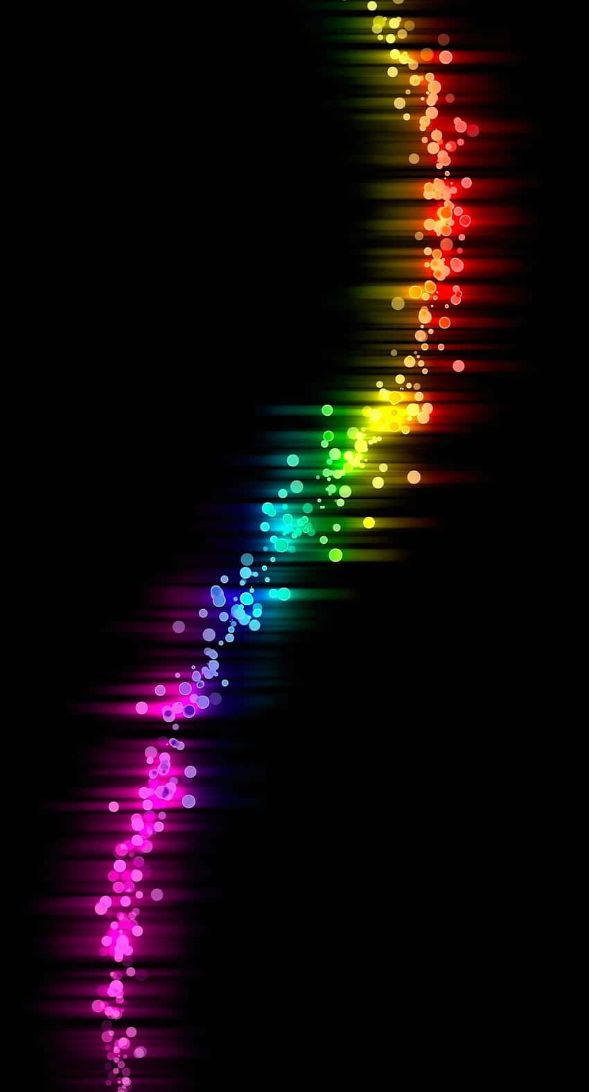Neon Rainbow Light Streaks Background