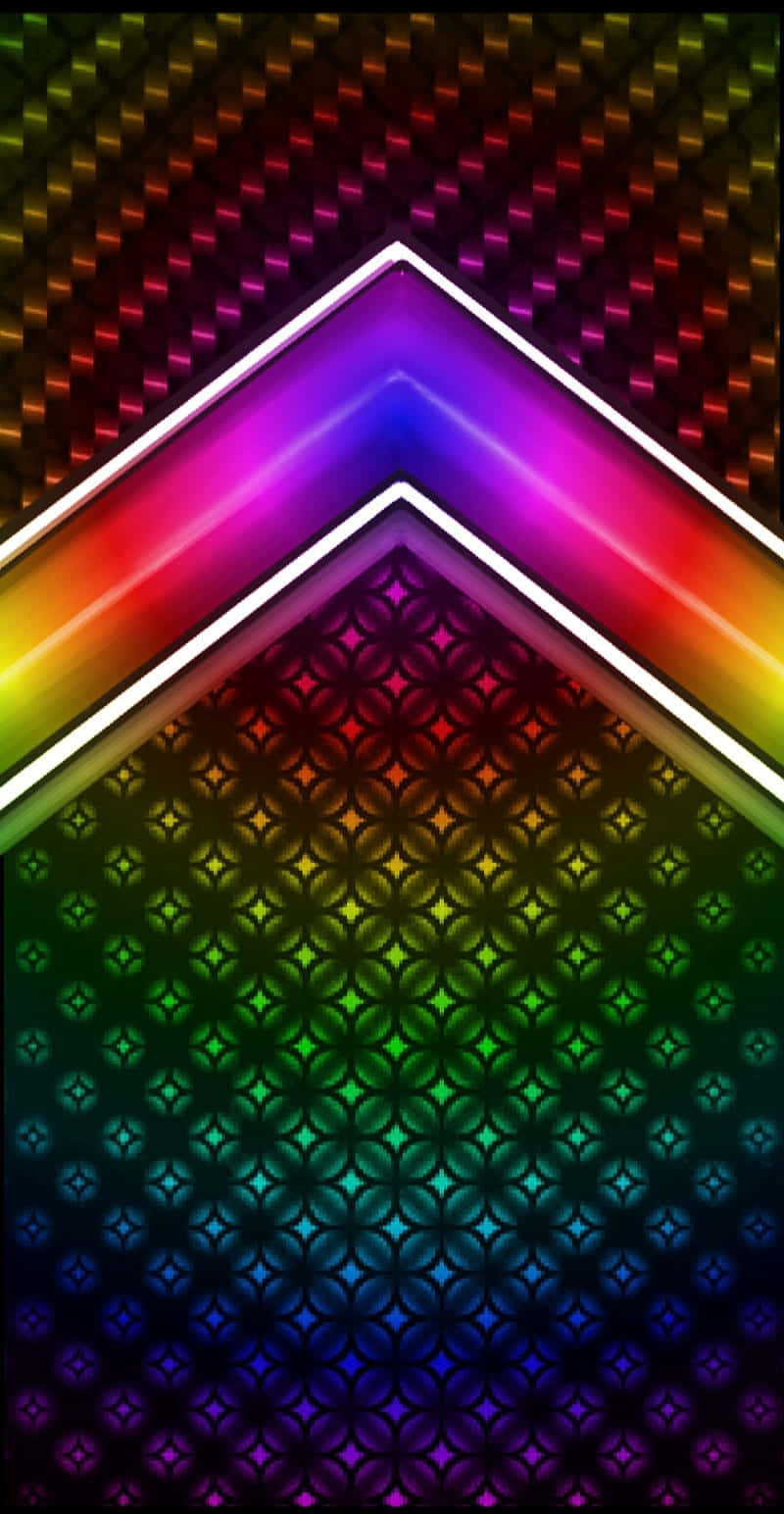 Neon Rainbow Pattern Abstract Background
