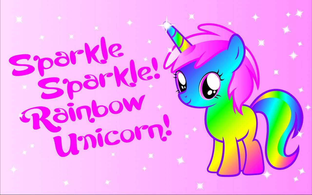 Neon Rainbow Unicorn Background