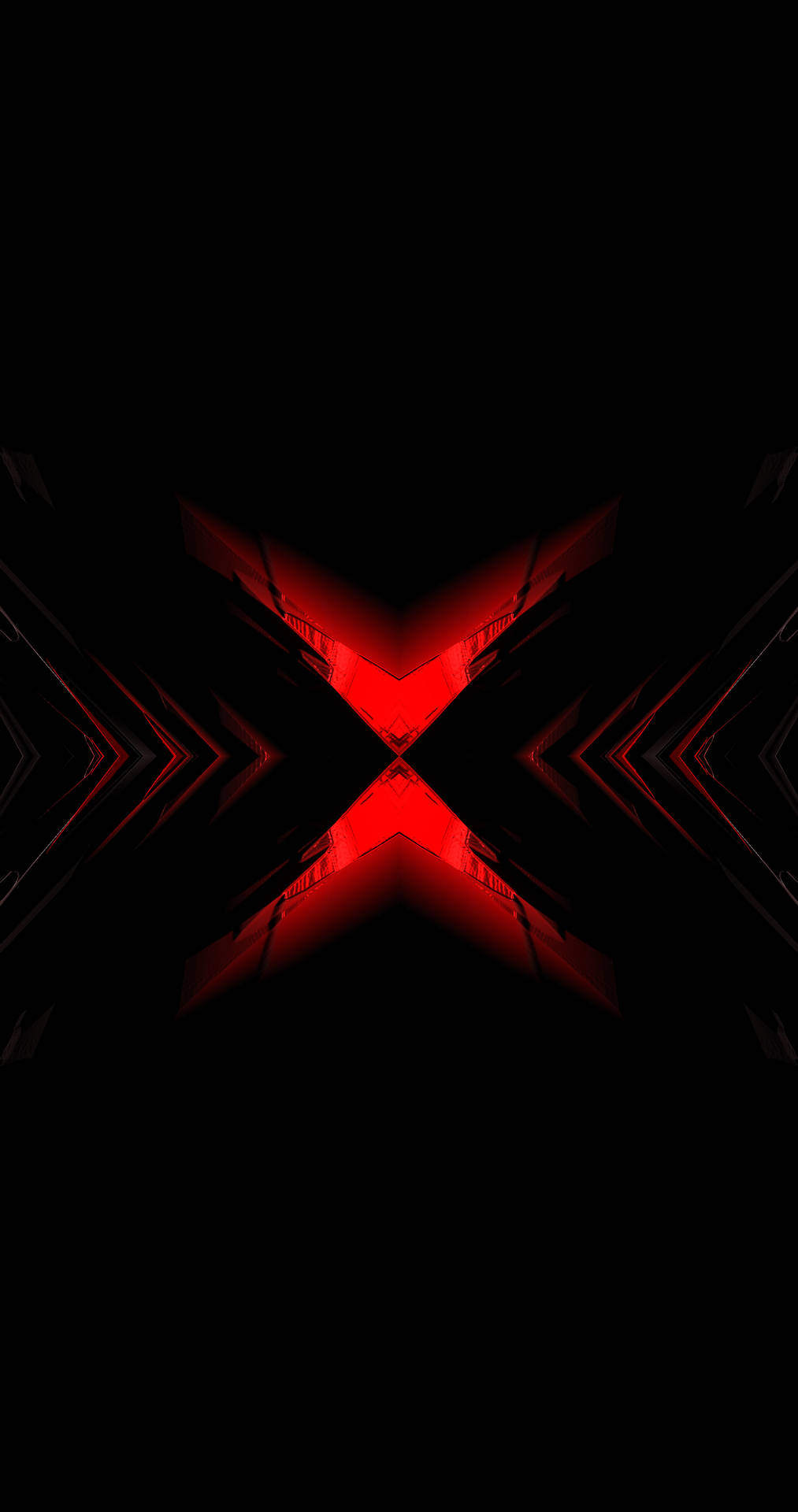 Neon Red And Black Fractal Art Background