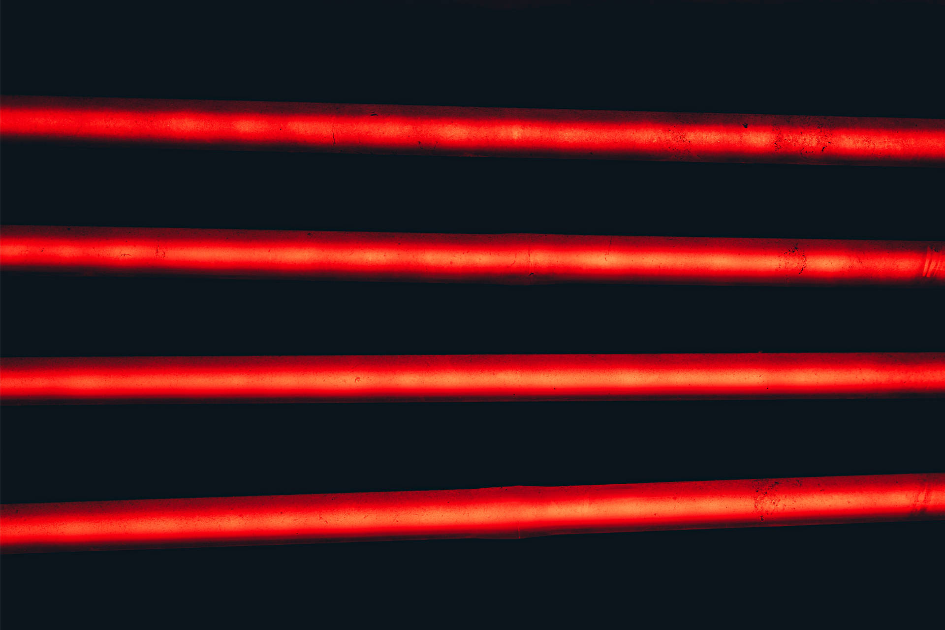 Neon Red And Black Horizontal Stripes Background
