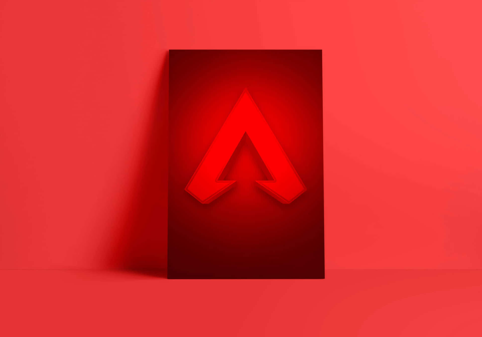 Neon Red Apex Legends Logo On Block Background