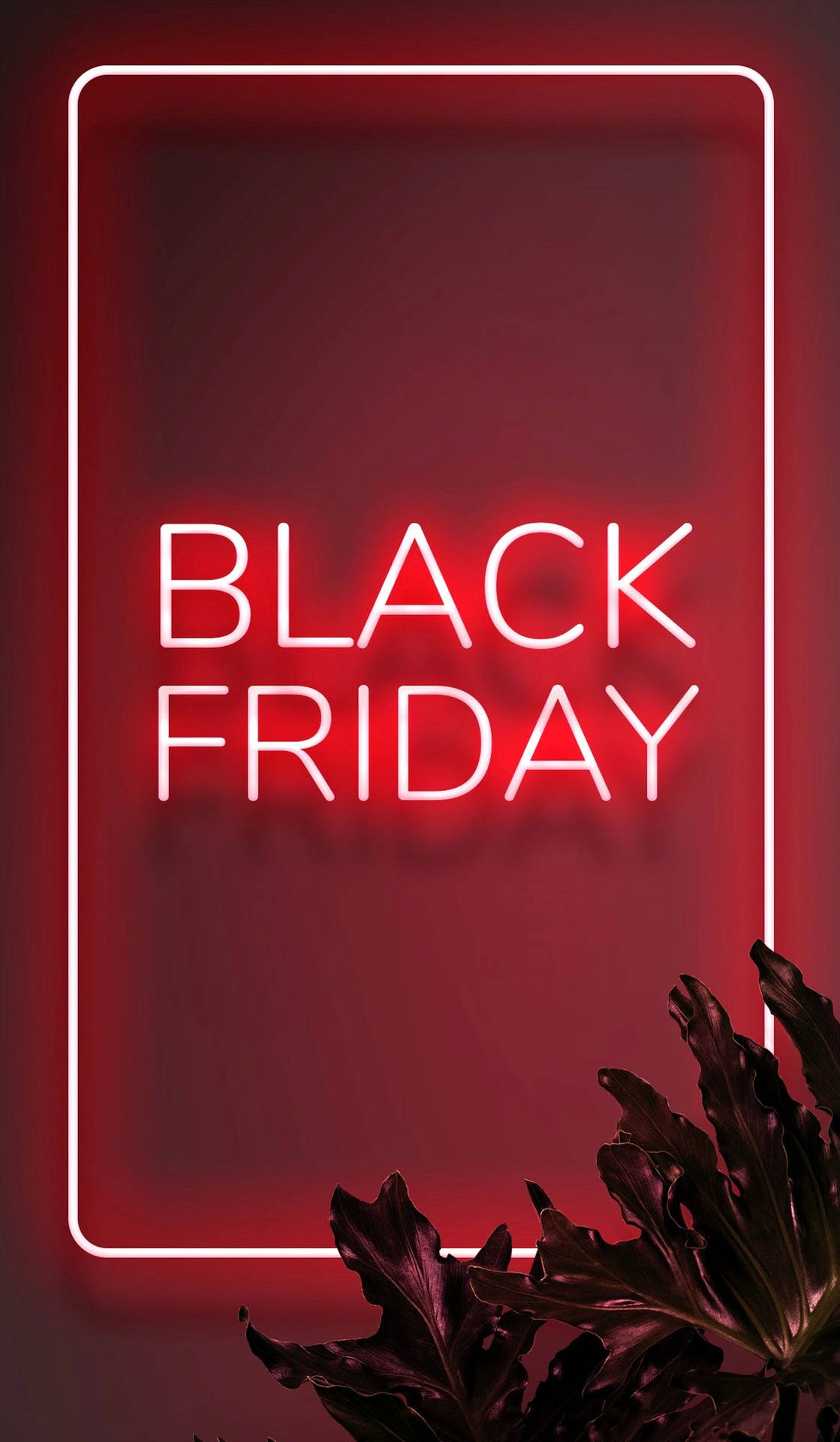 Neon Red Black Friday Sale Background