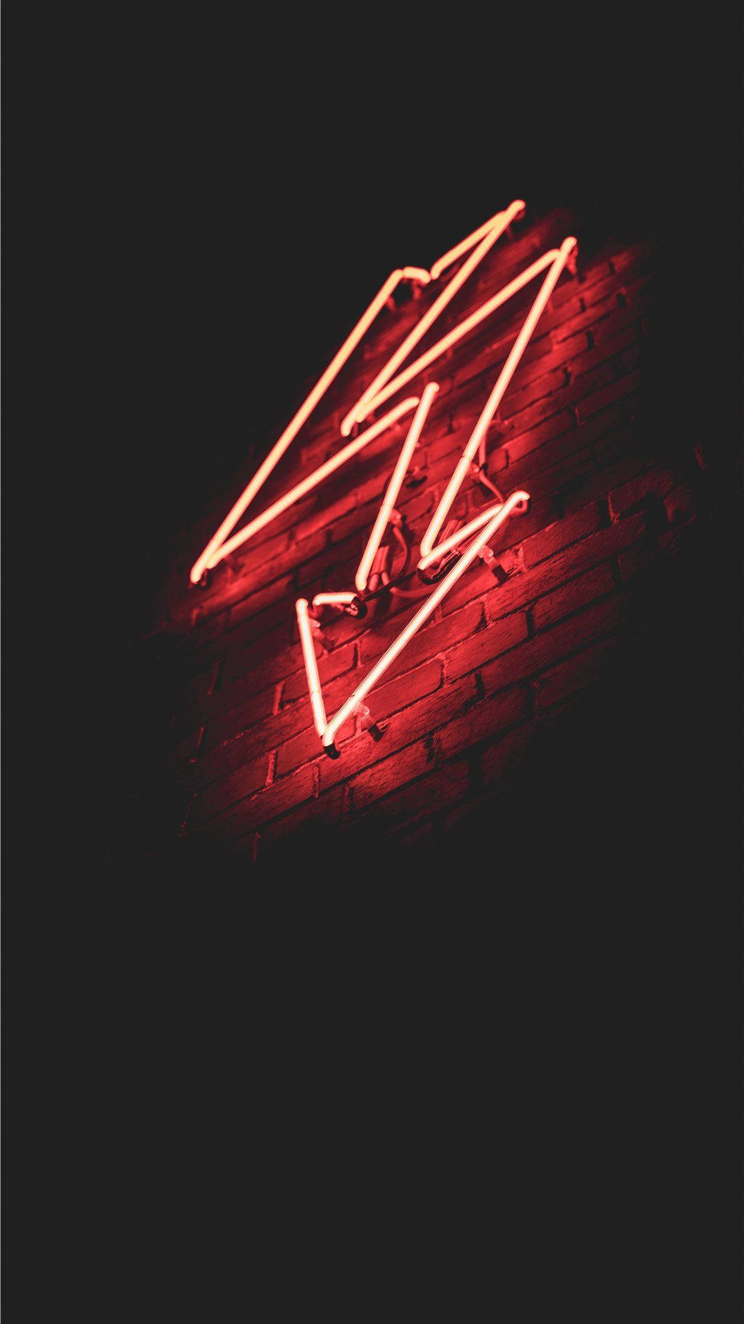 Neon Red Down Arrow Background