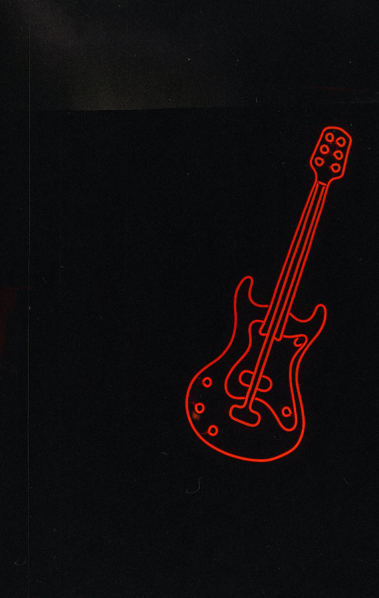 Neon Red Guitar Artwork Background