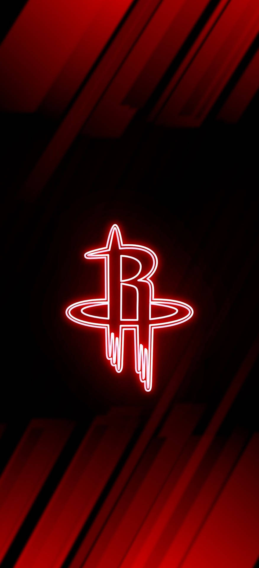 Neon Red Houston Rockets Background