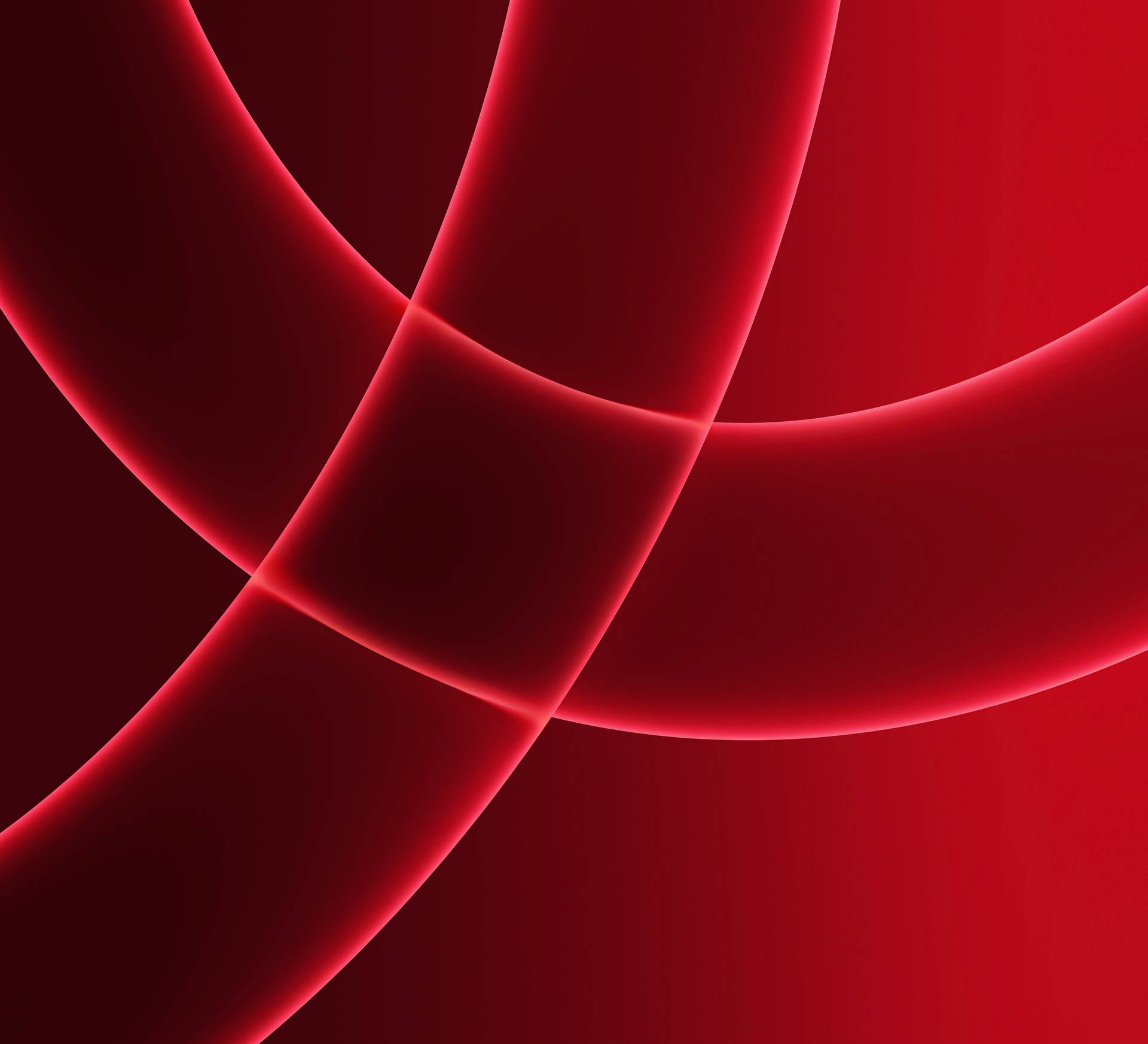 Neon Red Lines On Imac 4k Background