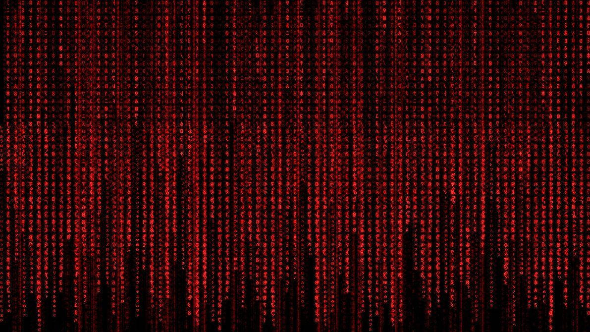 Neon Red Matrix Background