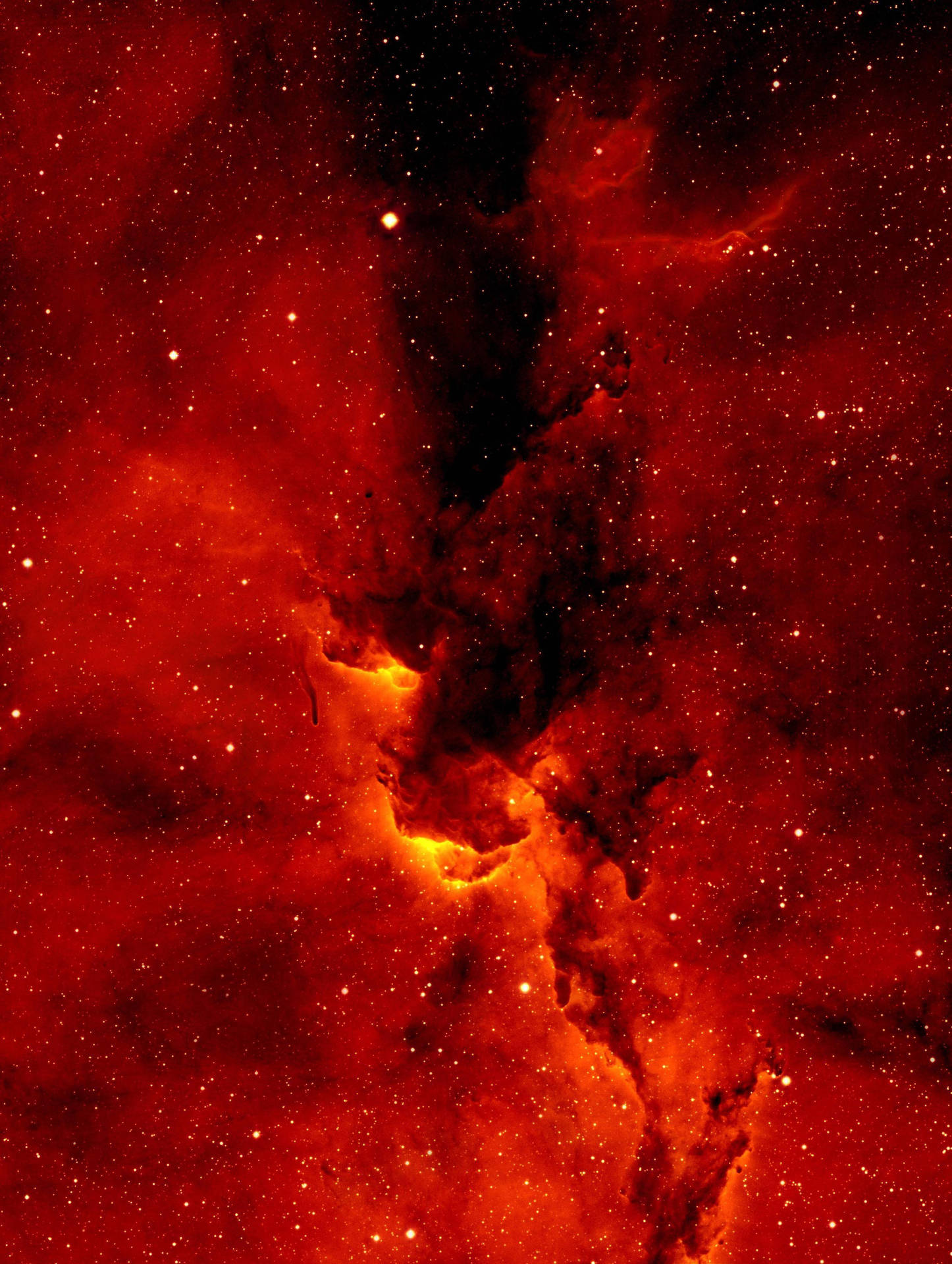 Neon Red Nebula Background