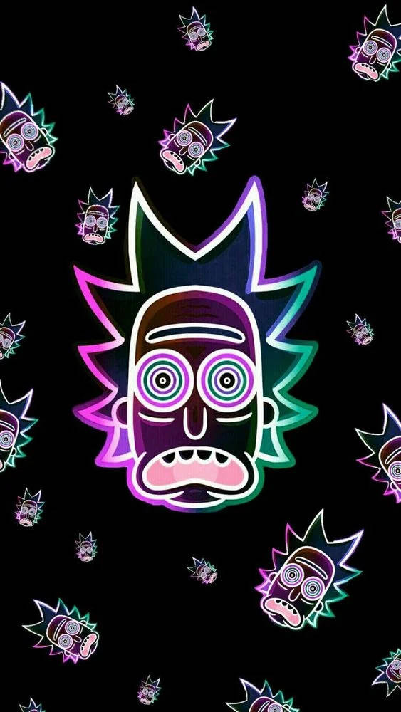 Neon Rick And Morty Iphone
