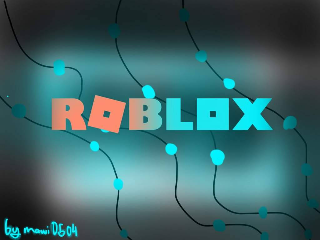 Neon Roblox Logo Background