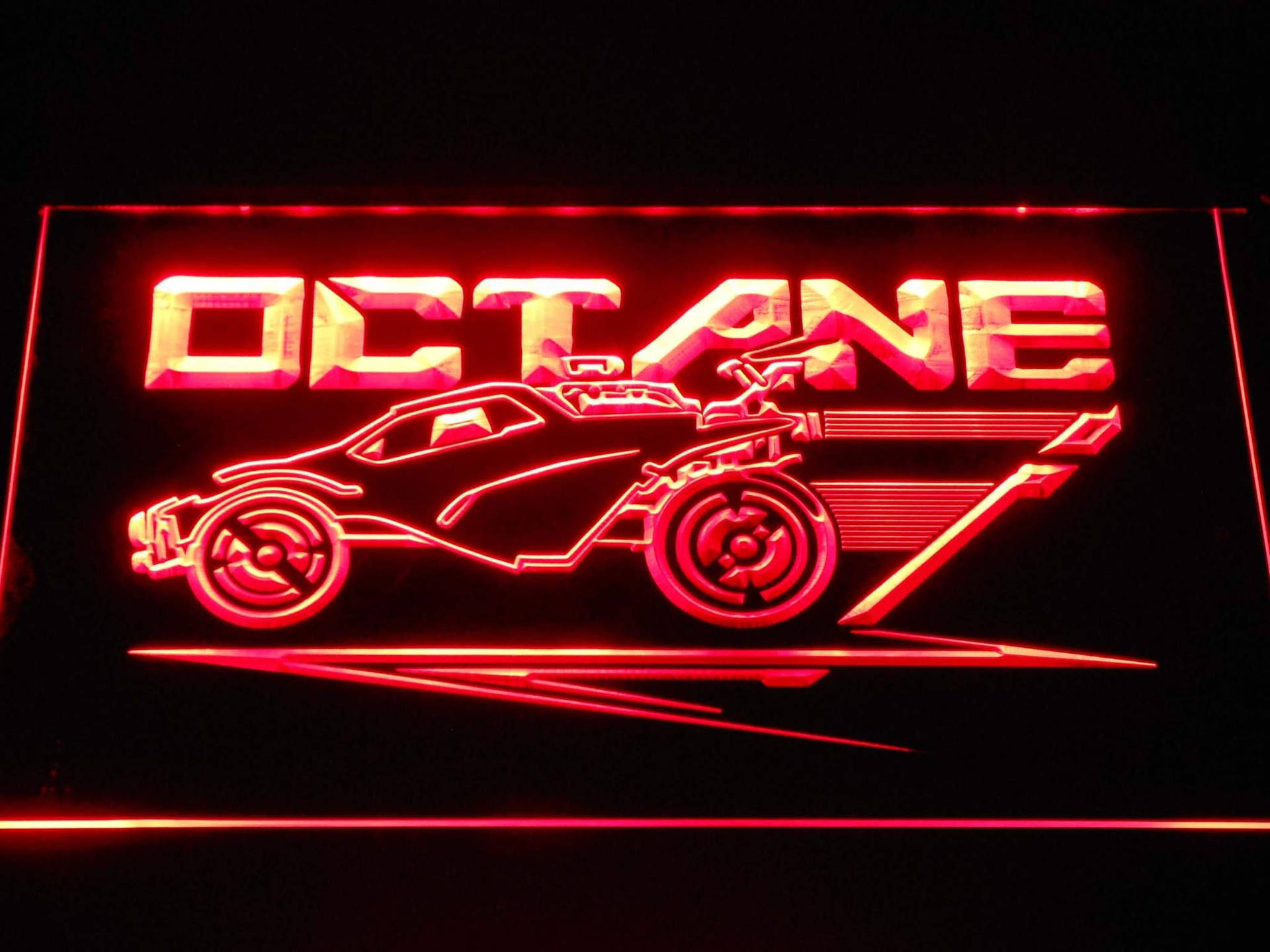 Neon Rocket League Octane Digital Art Background
