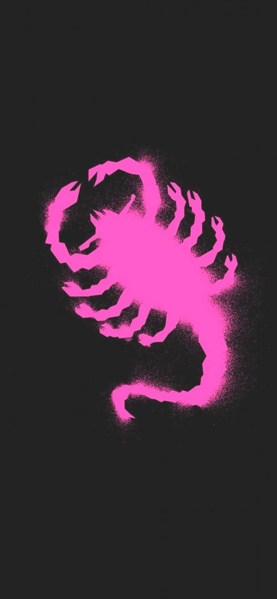 Neon Scorpion Black Background