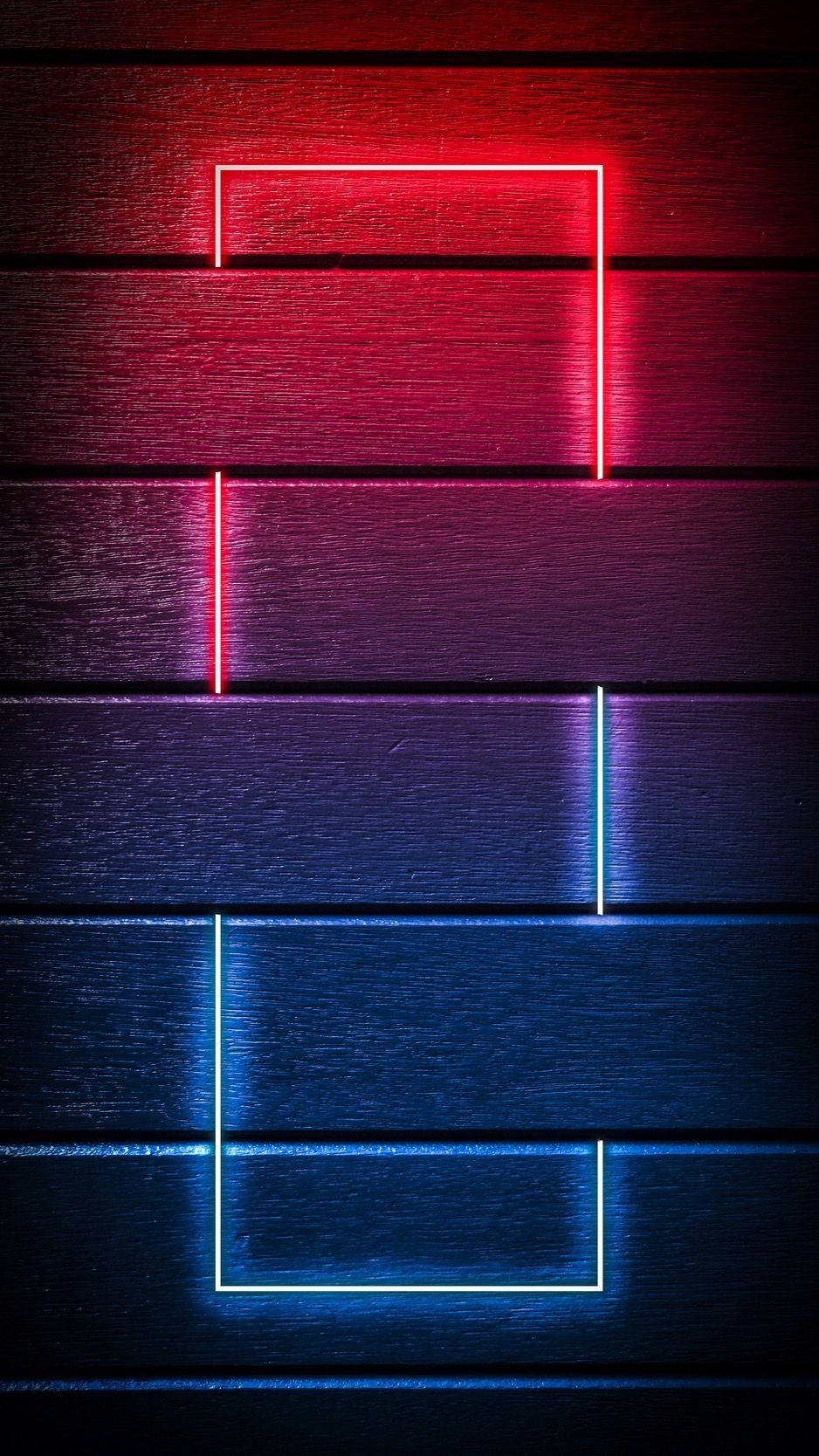 Neon Sign On Wooden Background Background