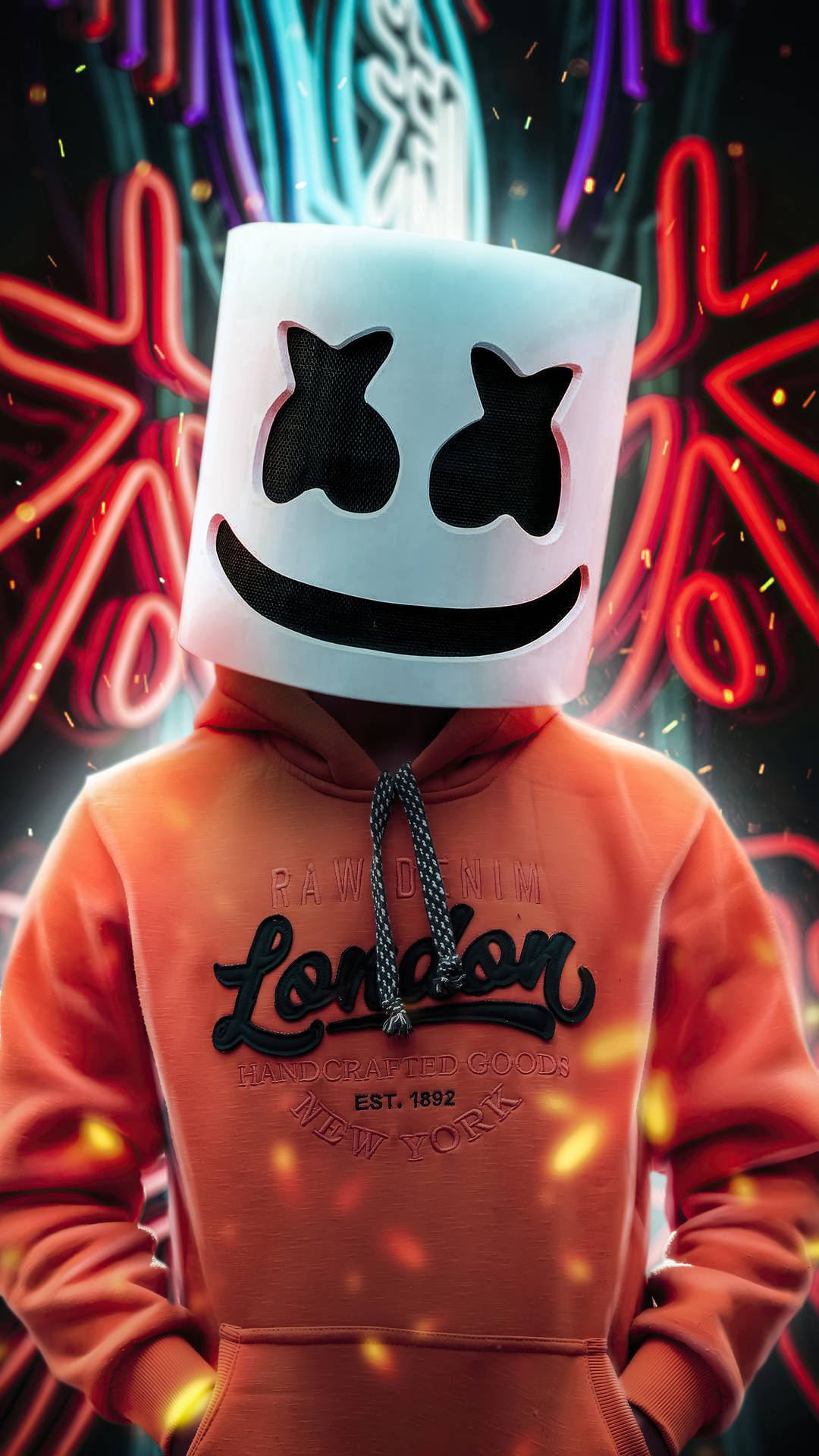 Neon Signs Background Marshmello Hd Iphone Background