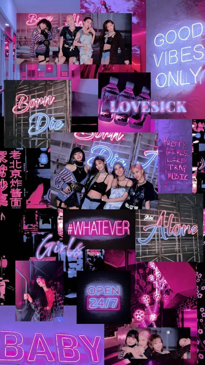 Neon Signs Blackpink Aesthetic Background