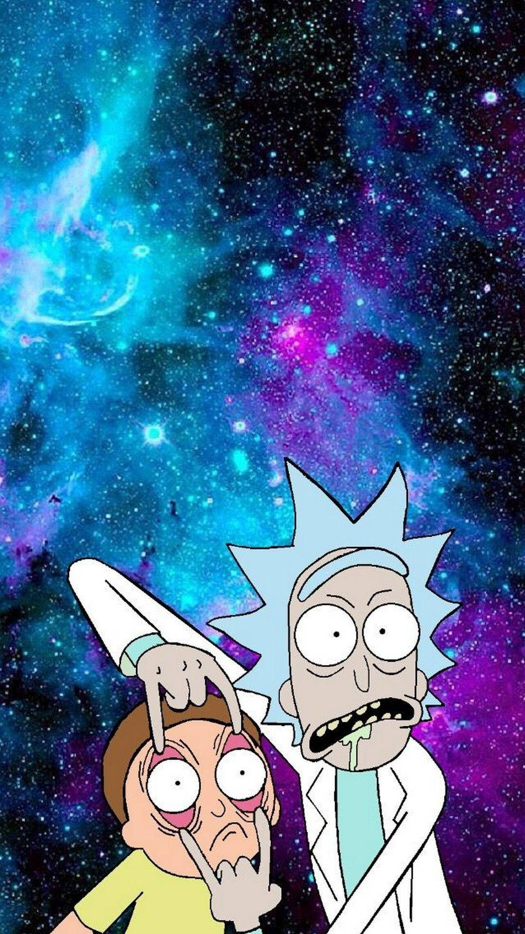 Neon Space Rick And Morty Iphone