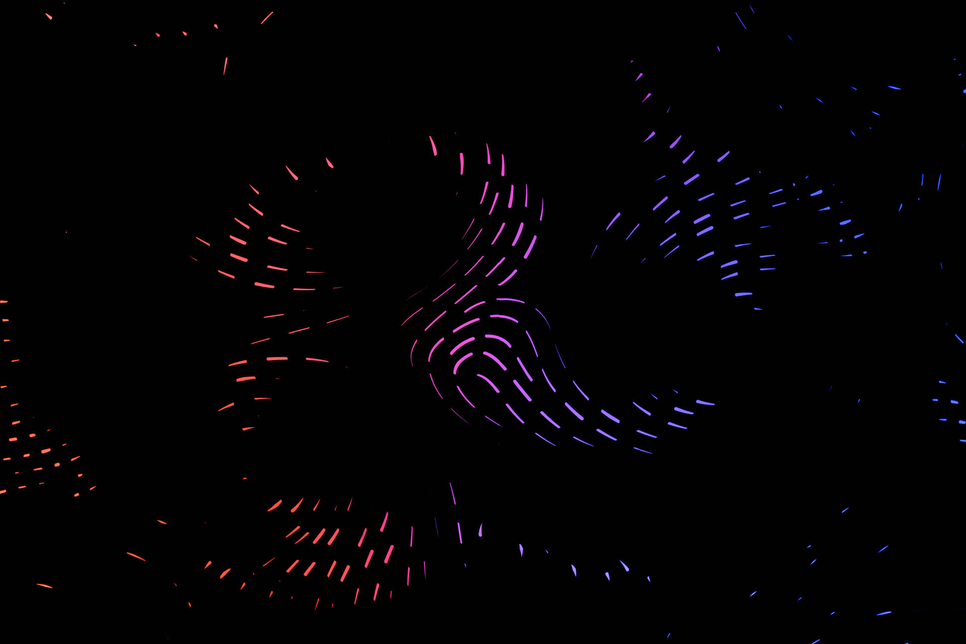 Neon Sparkles Dark Abstract Background