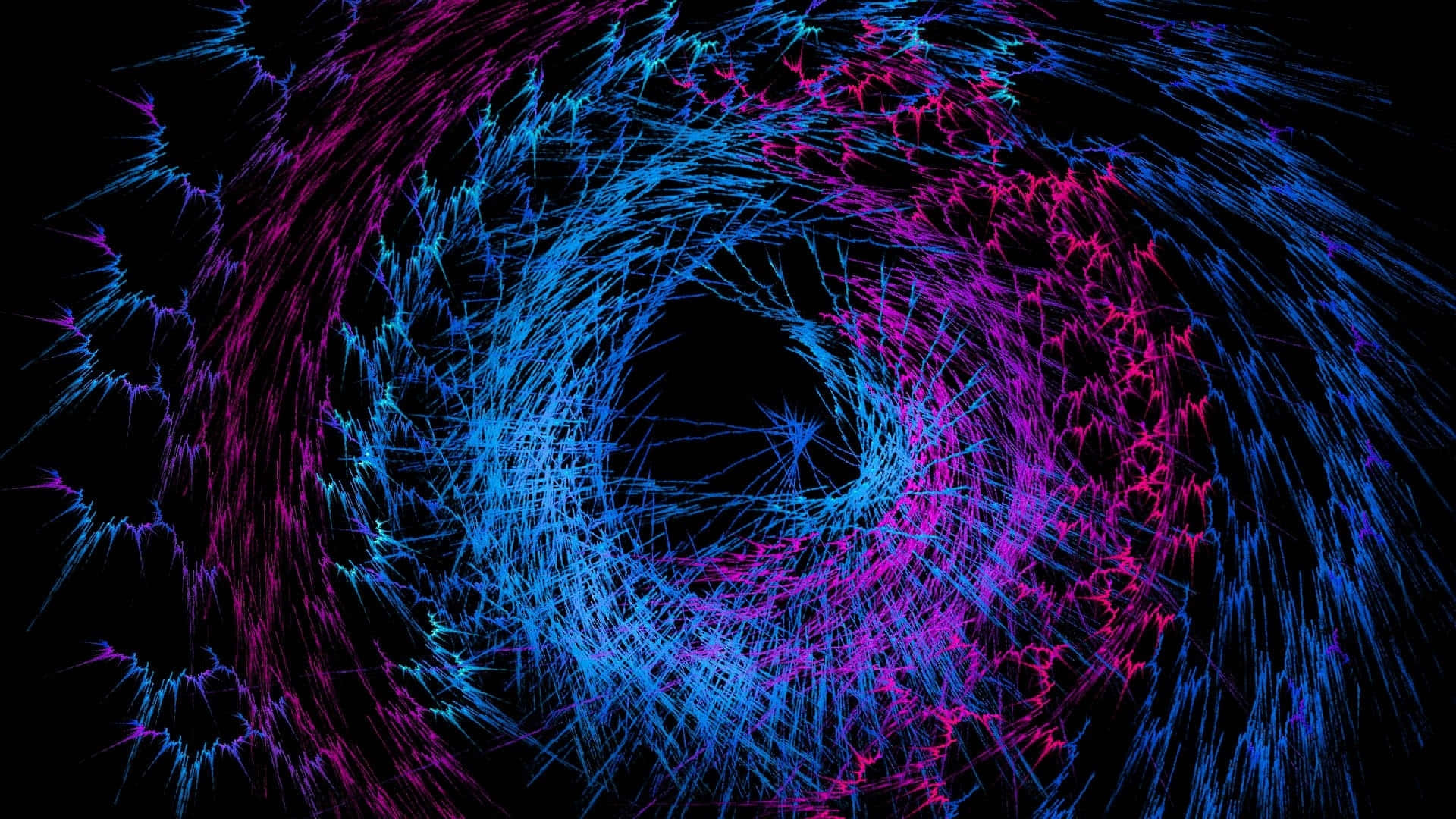 Neon Spiral Abstract Art Background