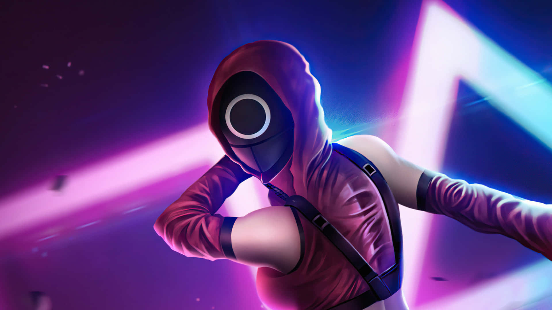 Neon Squid Game Pfp Background