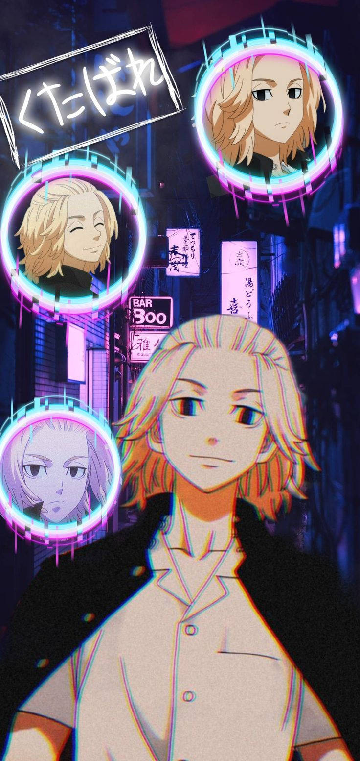 Neon Tokyo Revengers Aesthetic Mikey Background
