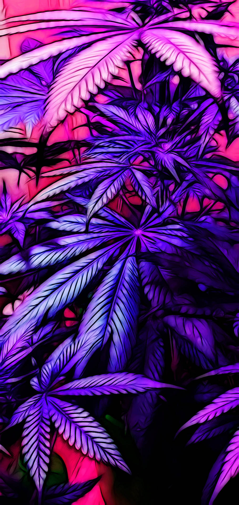 Neon Weed Aesthetic For Iphone Background