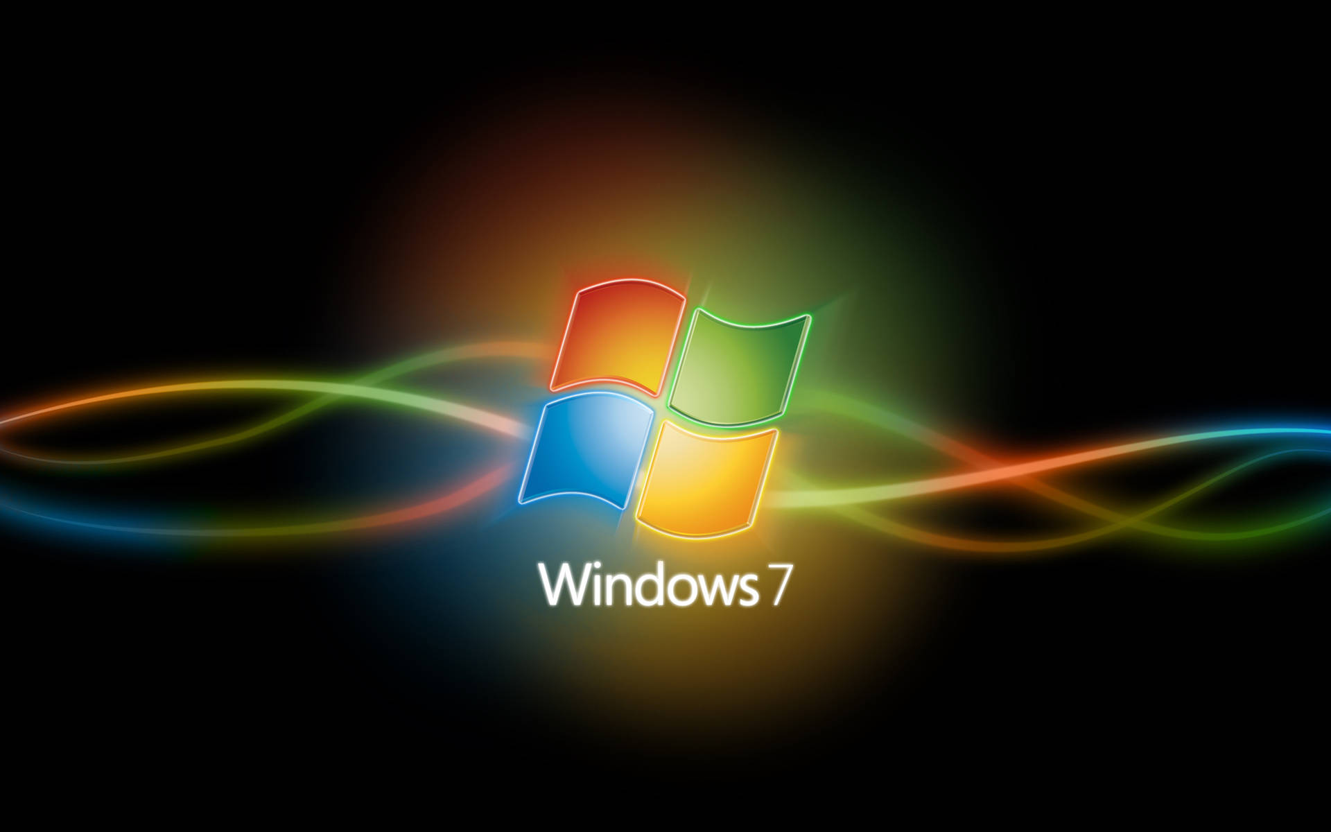 Neon Windows 7 Logo Background
