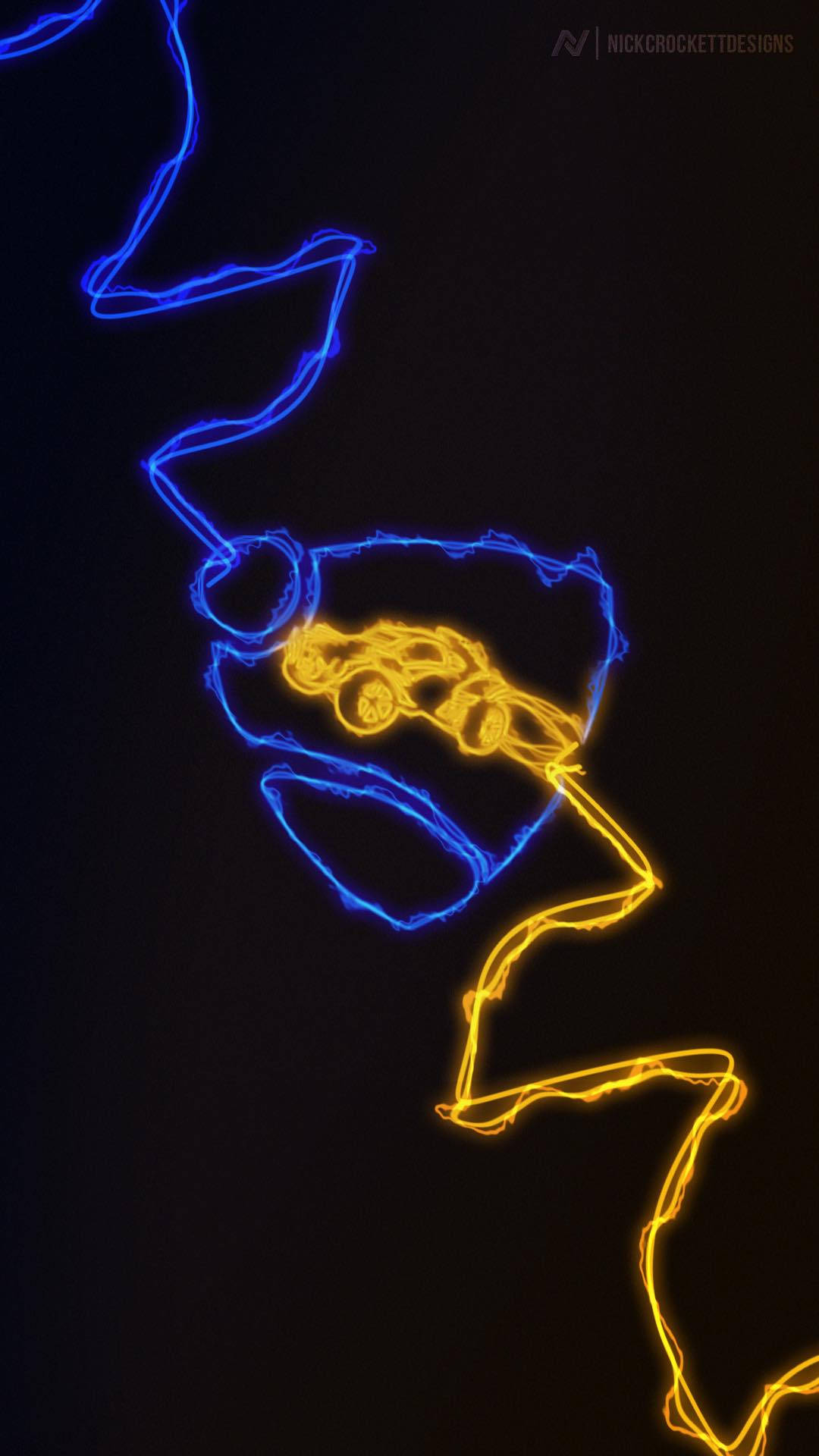 Neon Yellow Car Rocket League Iphone Background