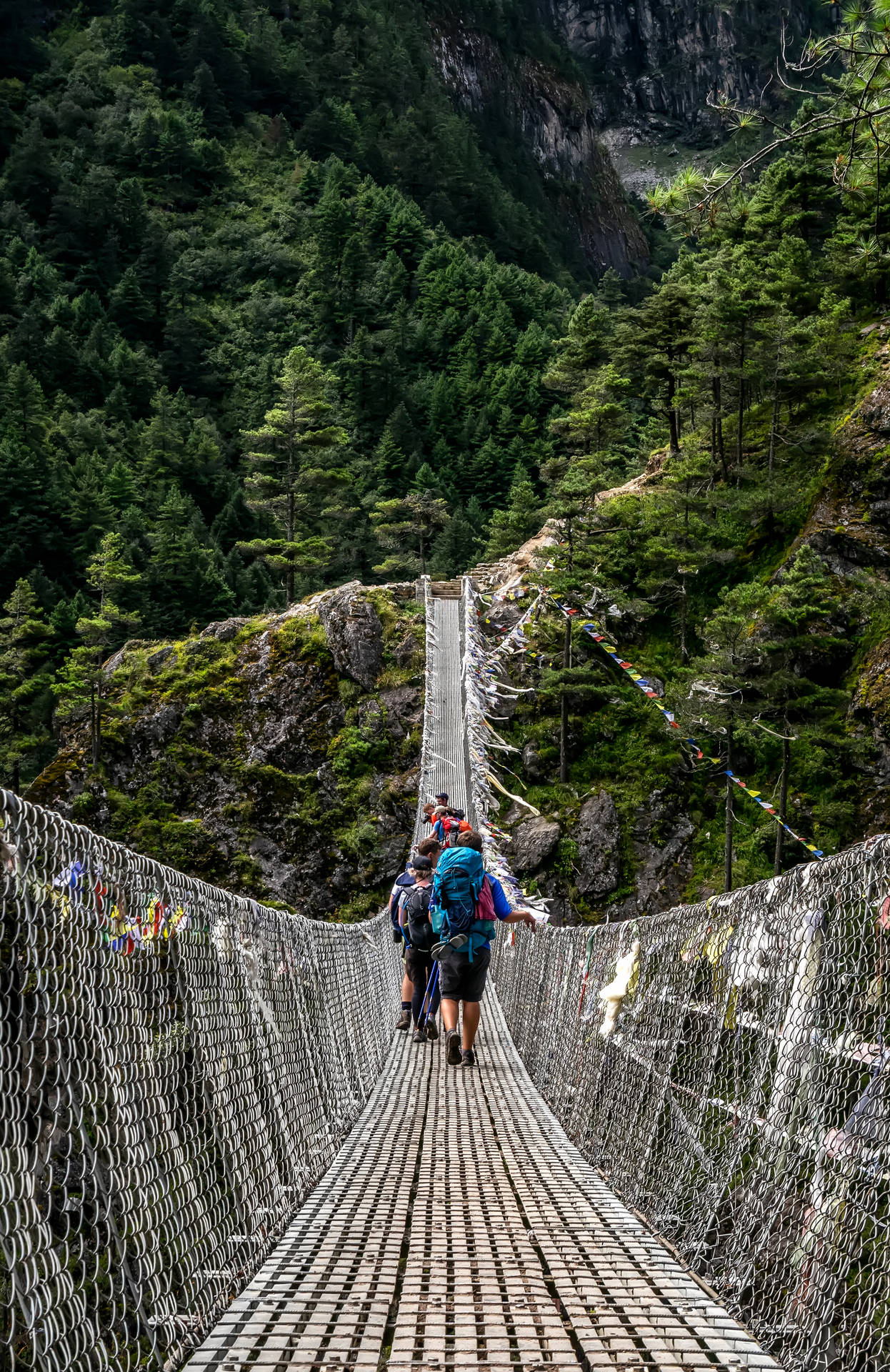 Nepal Dudh Koshi Bridge Background