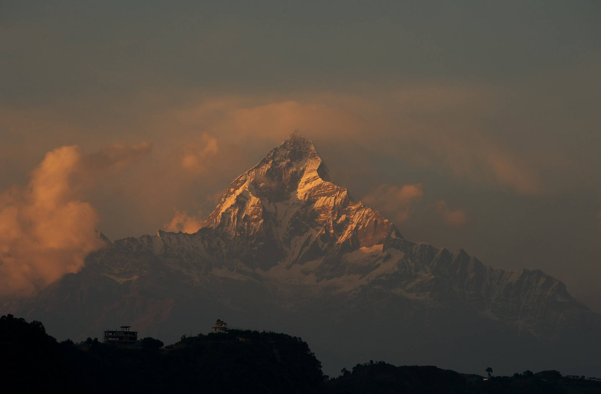 Nepal Machhapuchhare Mountain Background